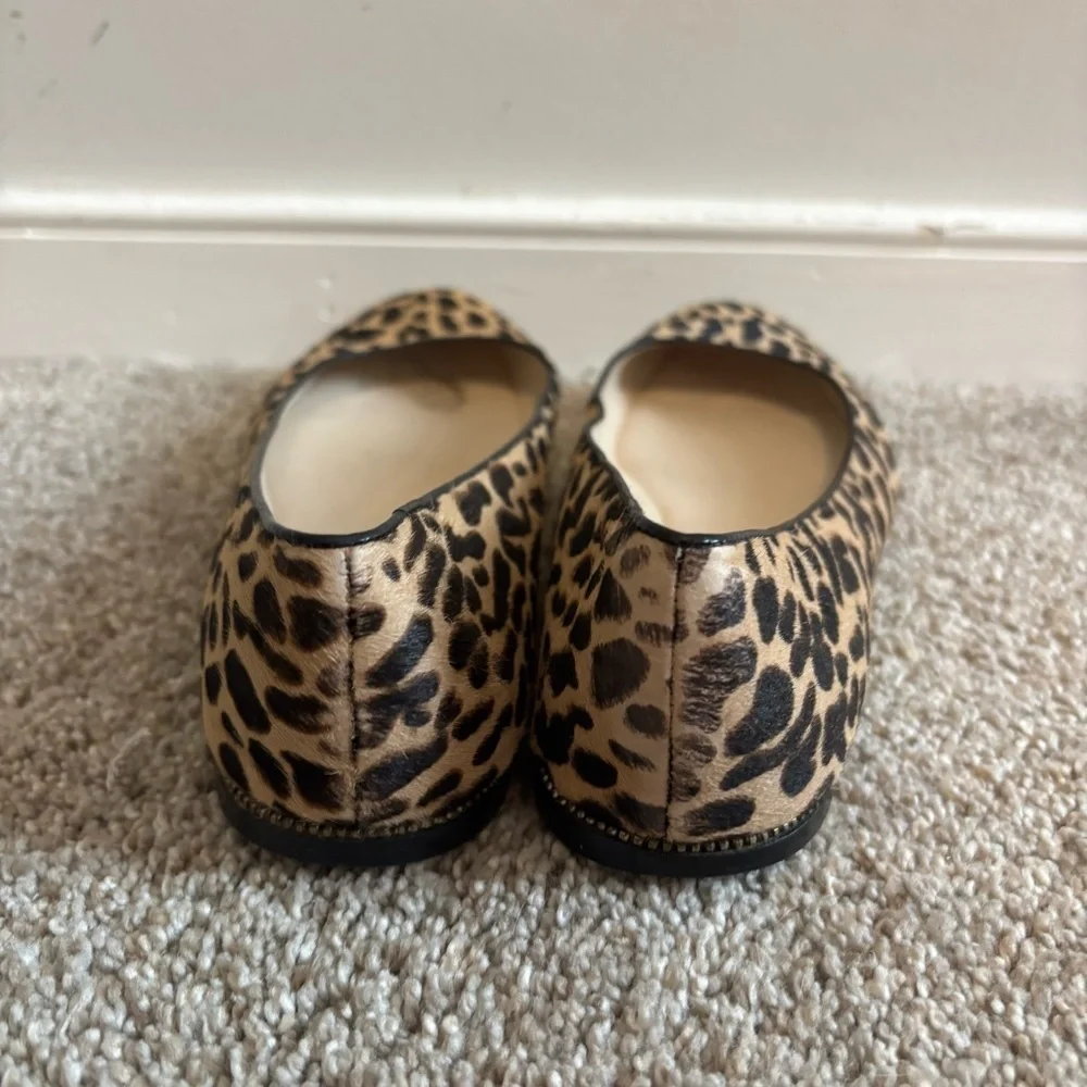 Michael Kors Calf-Hair Leopard Print Ballet Flats 6M Real Leather